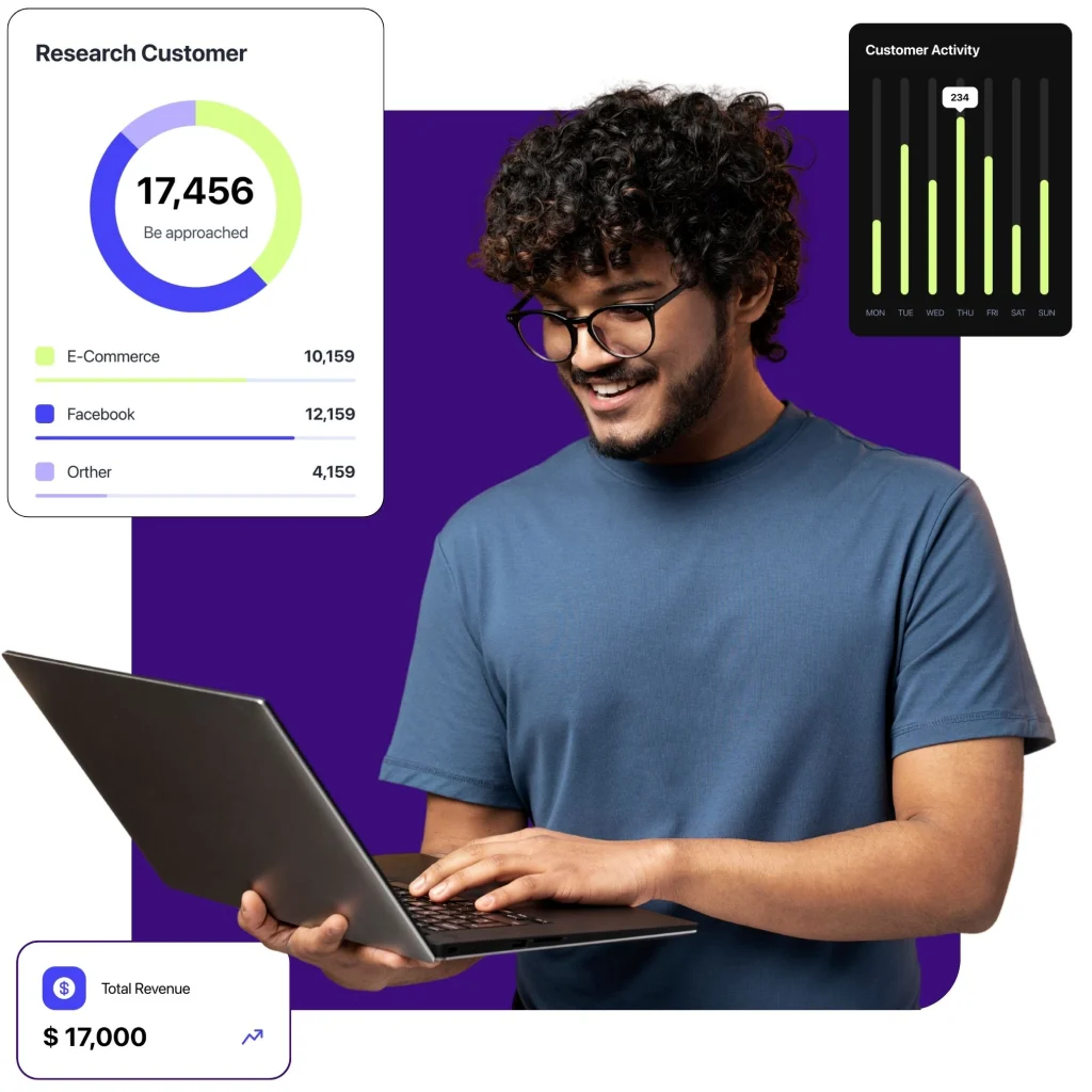 Digital marketer reviewing campaign performance